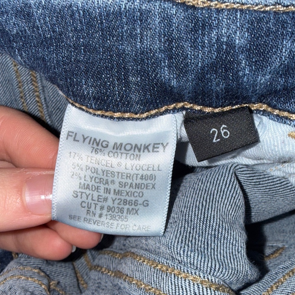 Flying Monkey Dark Blue Jean Shorts - Picture 3 of 3